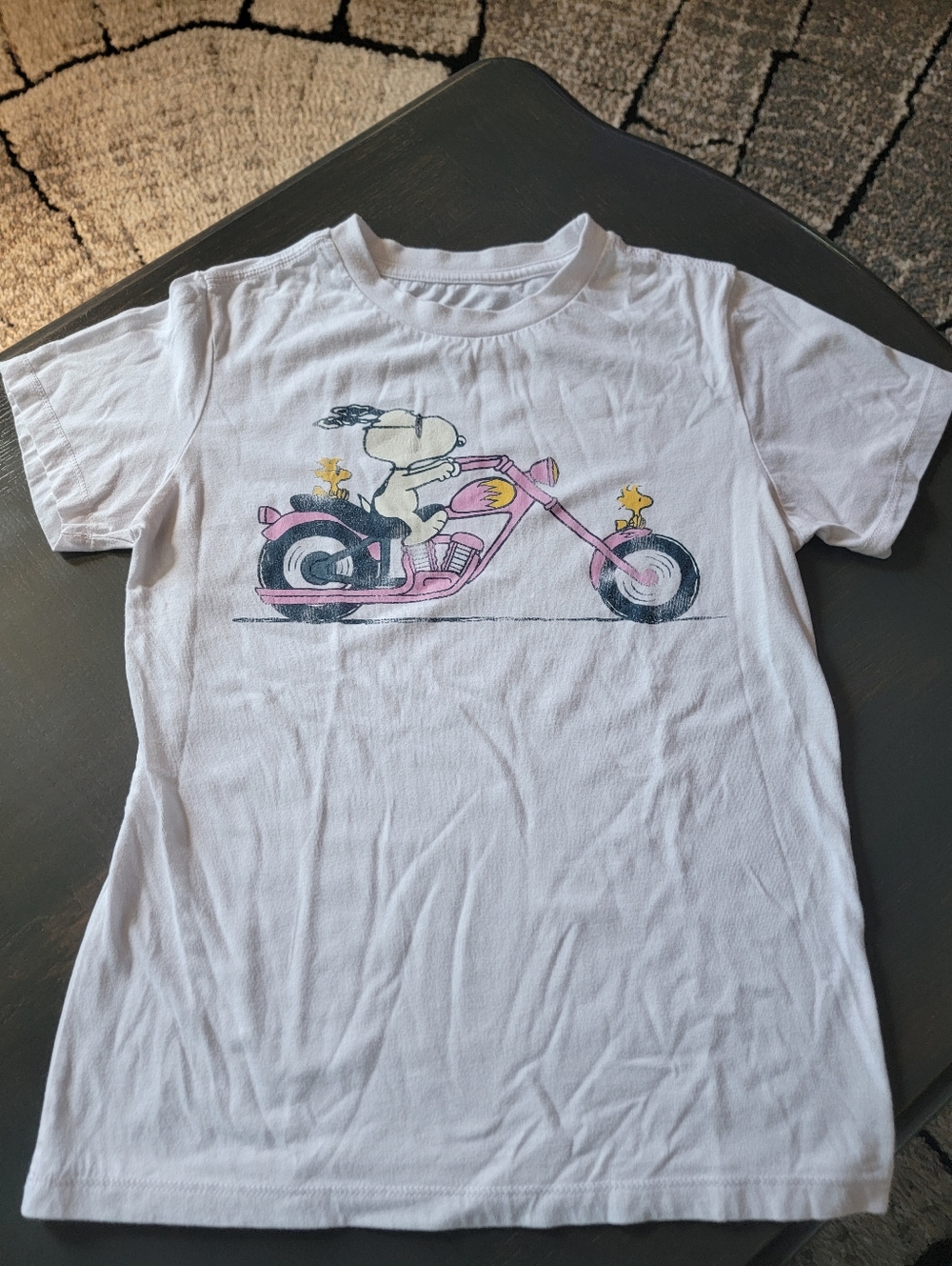 White Snoopy Motorcycle Graphic Tee - Peanuts